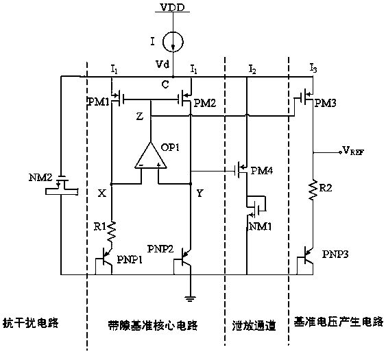 A Bandgap Reference Circuit with High Power Supply Rejection Ratio and Self-starting Circuit
