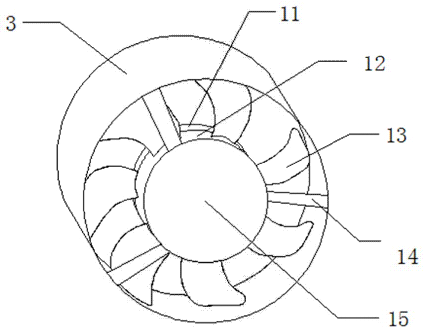 Computer coaxial dual-oar automatic dedusting cooling fan