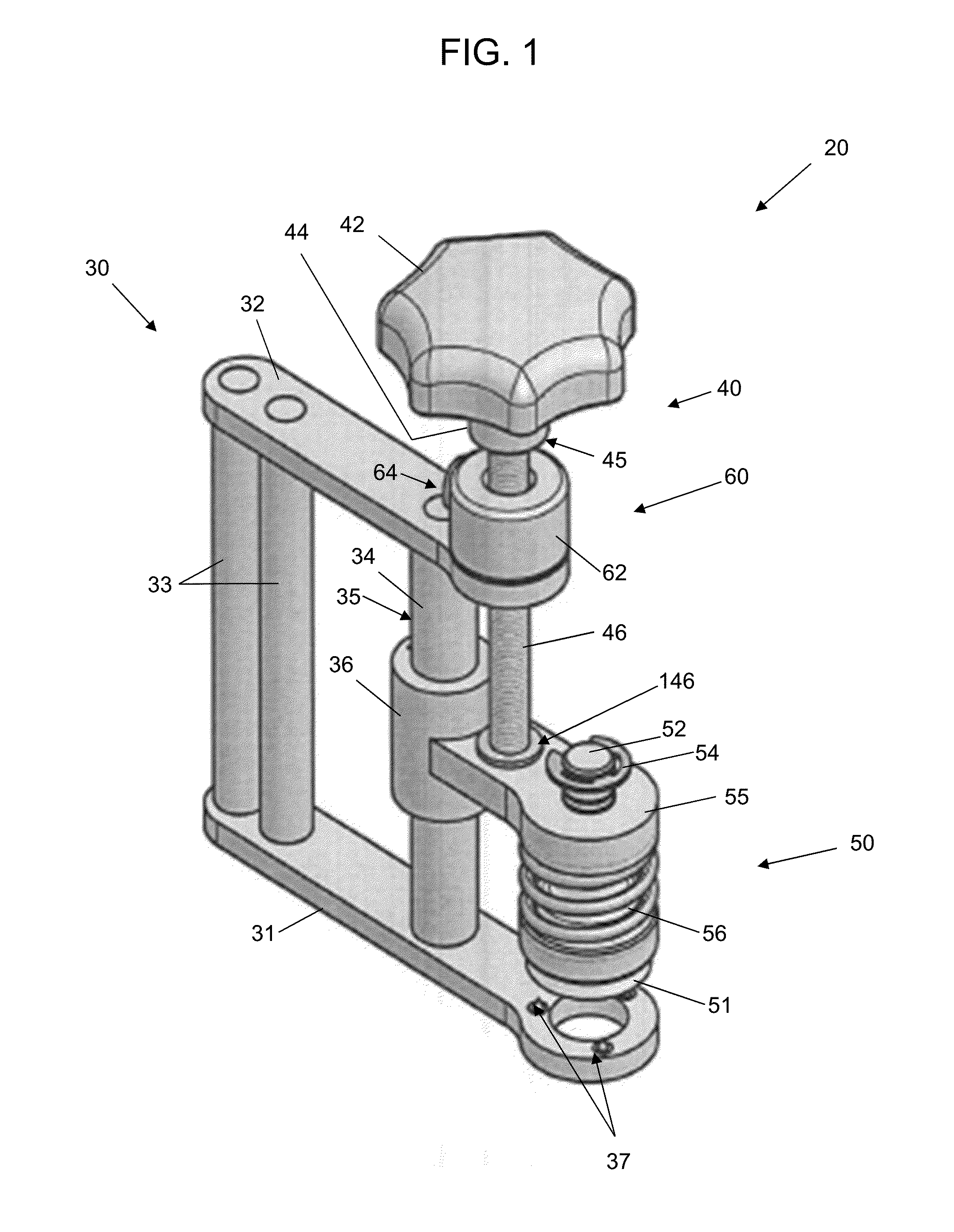 Device for facilitating artificial prosthesis installation with measured applied pressure and method therefor