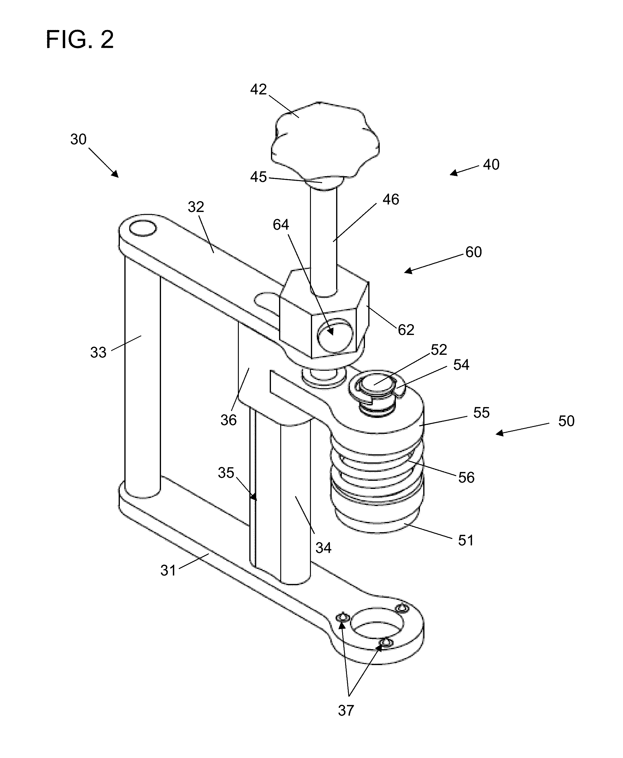 Device for facilitating artificial prosthesis installation with measured applied pressure and method therefor