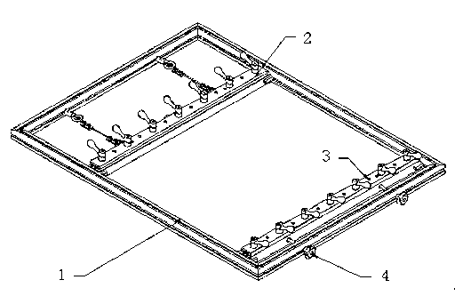 Tension frame suitable for steel sheets with different lengths