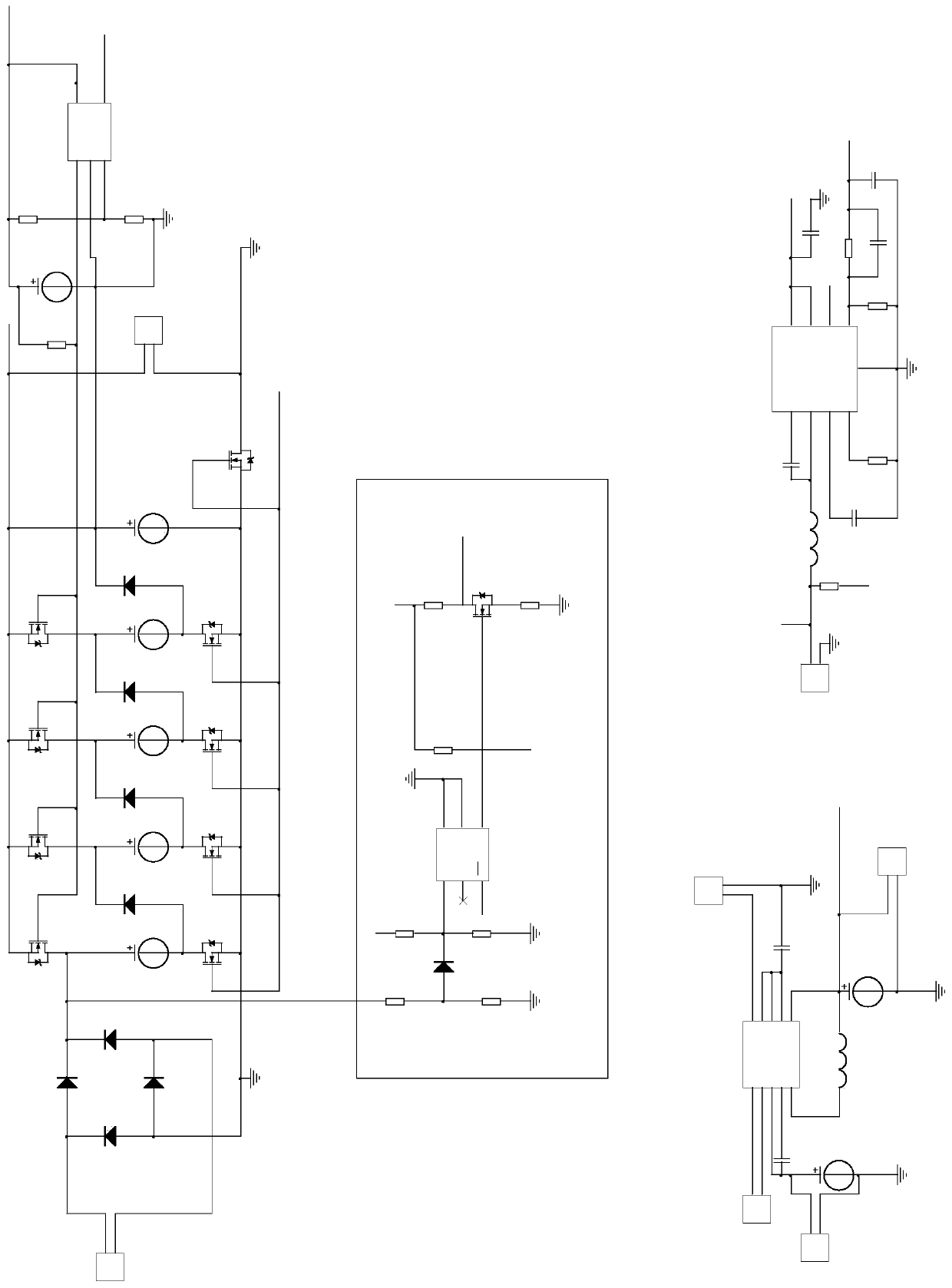 Power supply management circuit with automatic on-off switched capacitor network