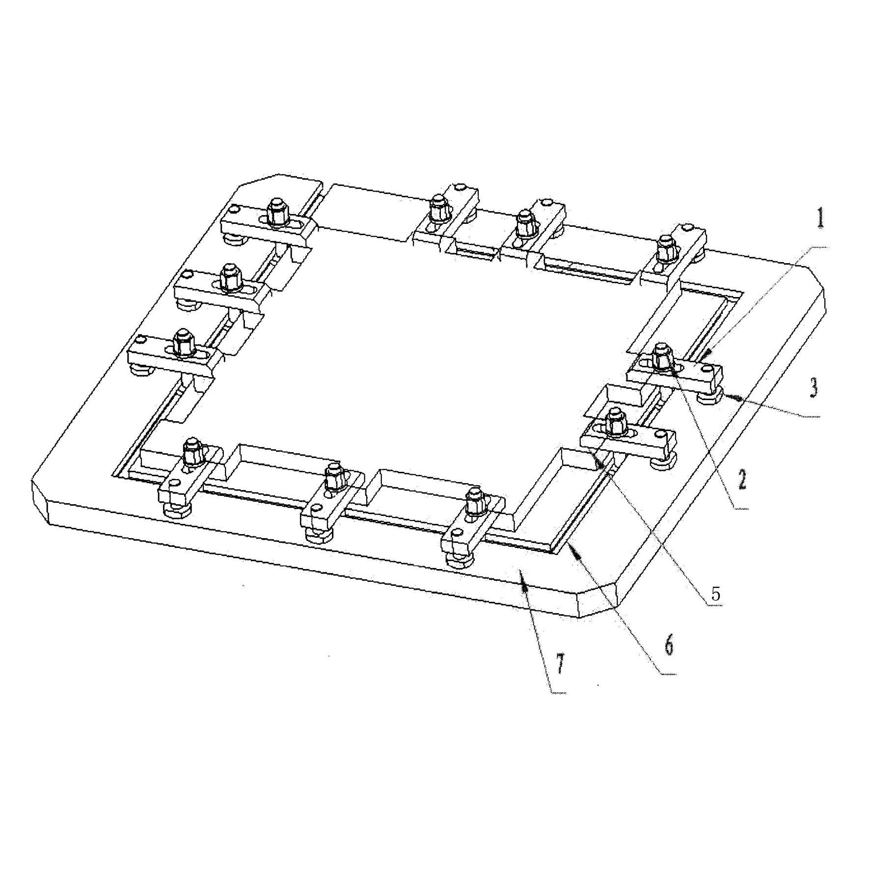 Dimension correction device in large double-curved surface plate part processing and method thereof