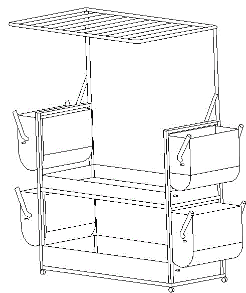 A three-dimensional cultivation device with mobile lighting on the balcony