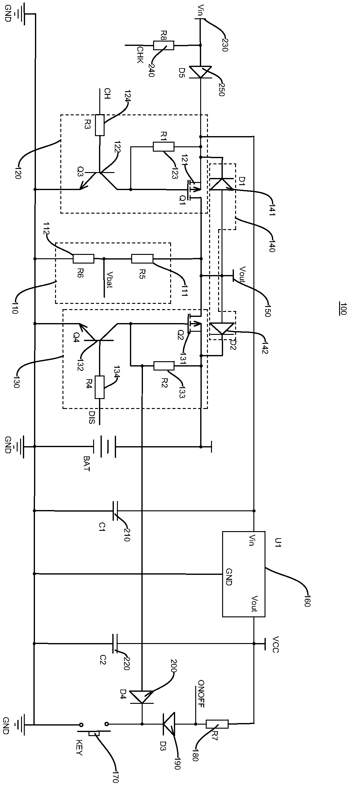 Battery power supply circuit