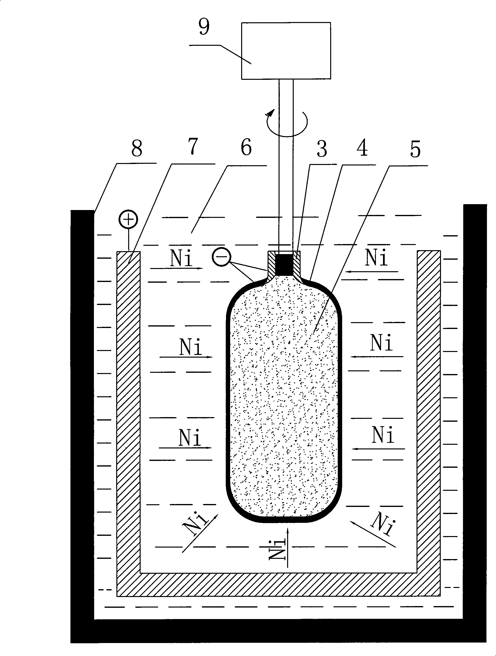 Method for manufacturing pressure container with metallic nickel electrocasting