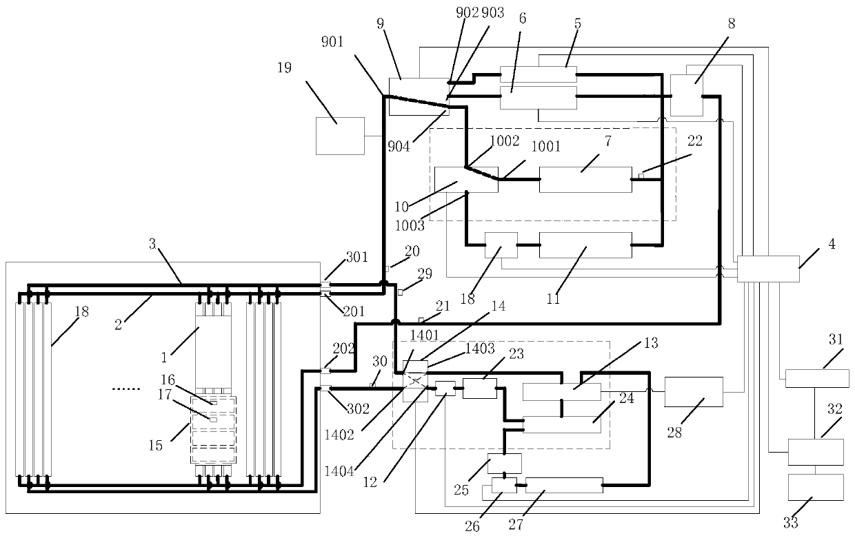 Direct-cooling and liquid-heating type battery thermal management system for electric vehicle, control method and electric vehicle