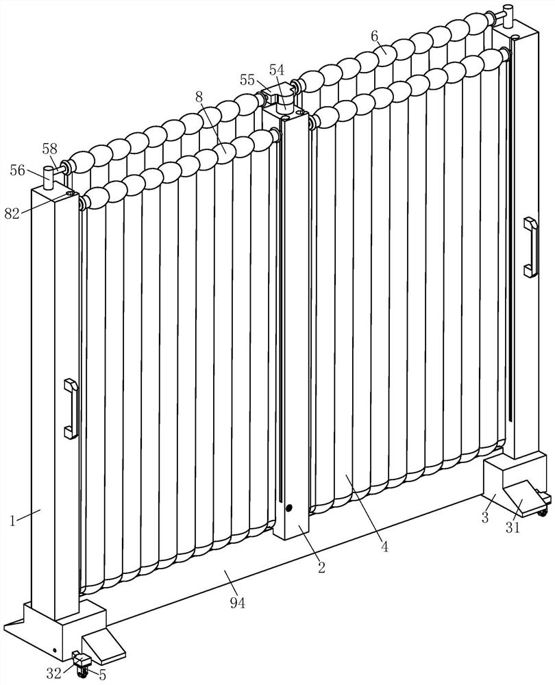 Lifting and folding building construction protection fence