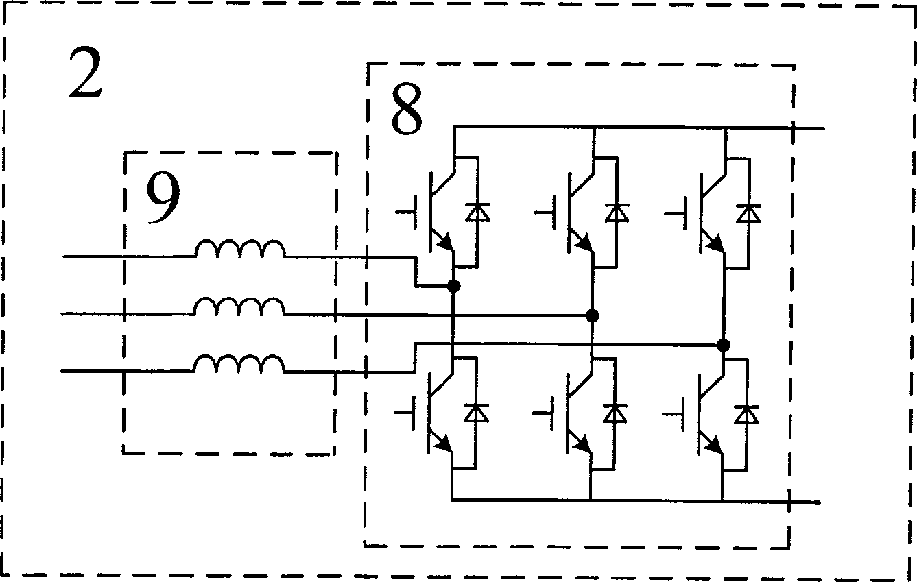 Flexible AC double-feed type wind generating and transmitting system