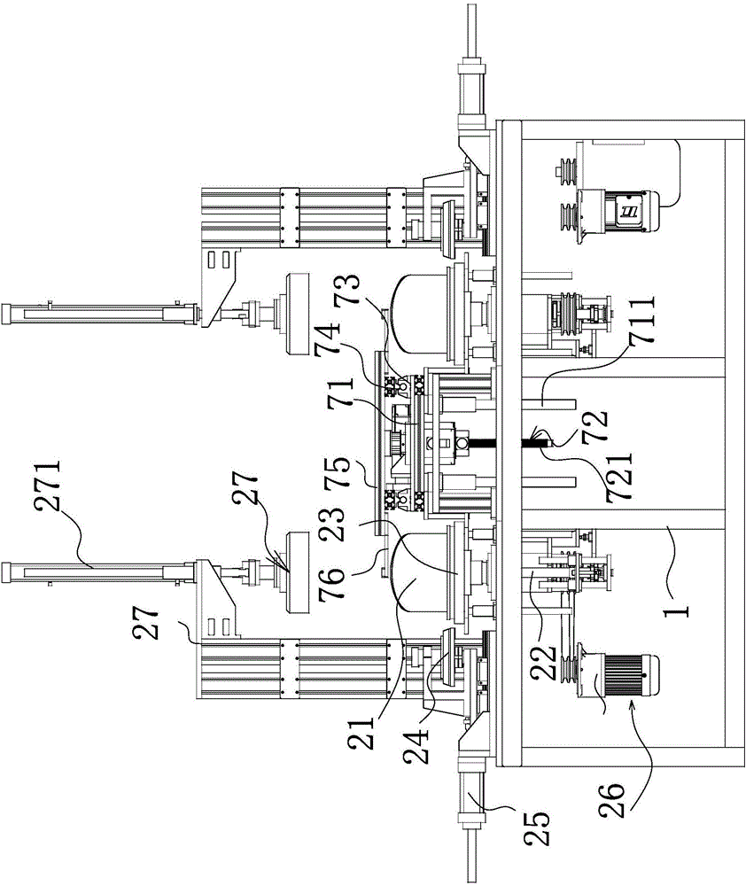 Machining device for lower end enclosure of steel cylinder