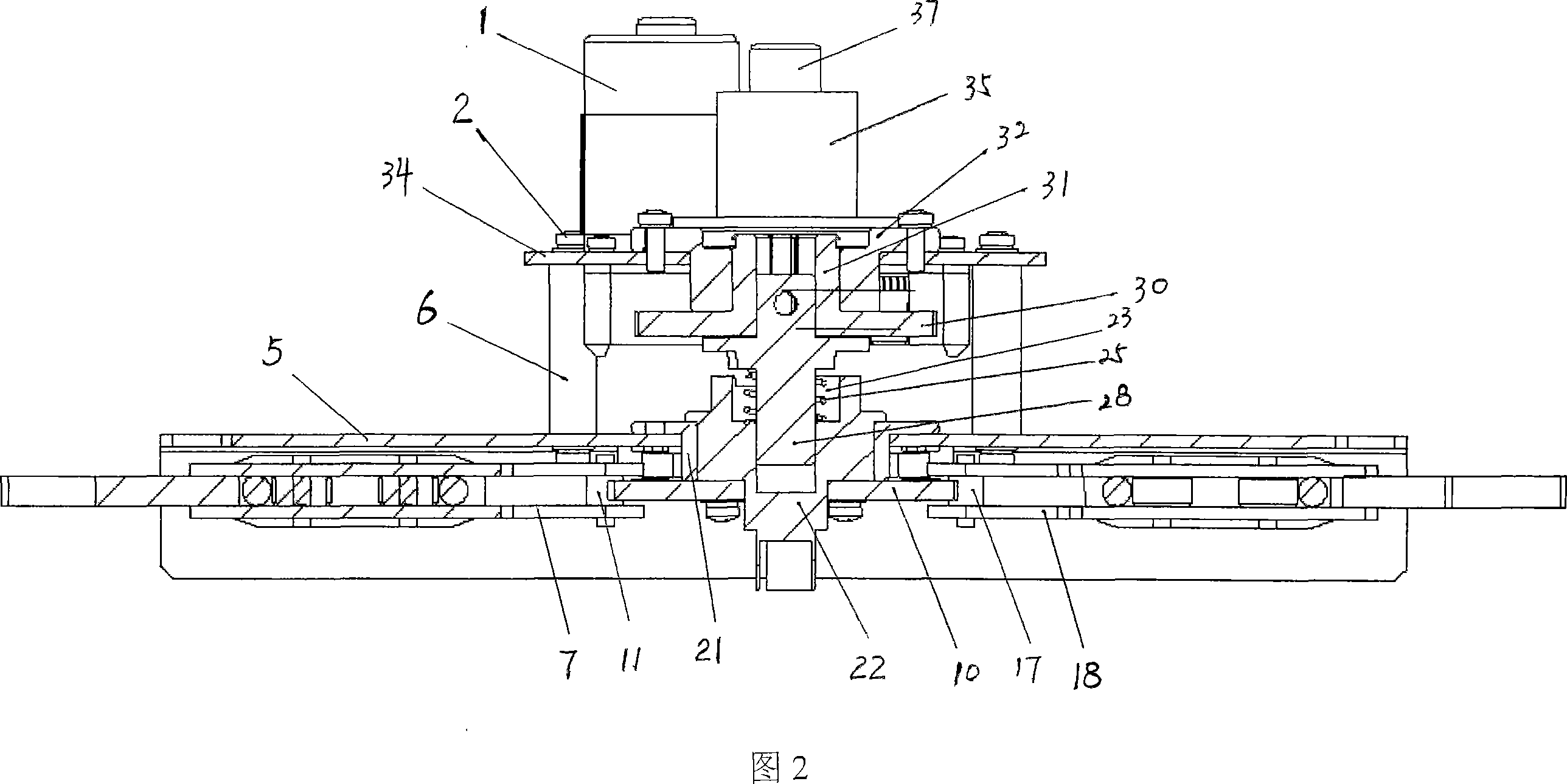 Mechanical interlocking transmission device of double power supply automatic switching switch