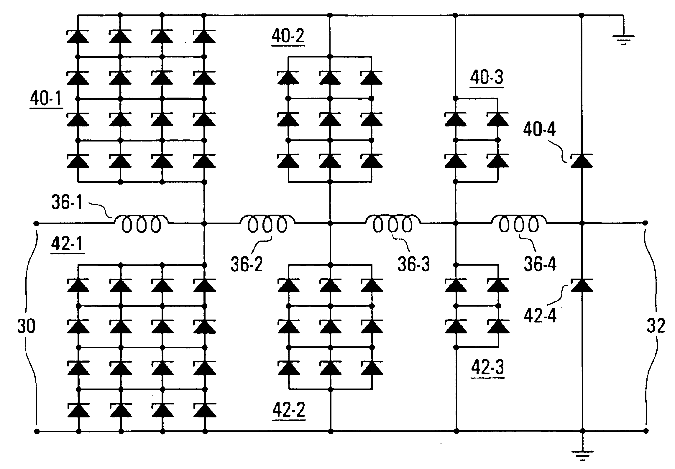 Input power limiter for a microwave receiver