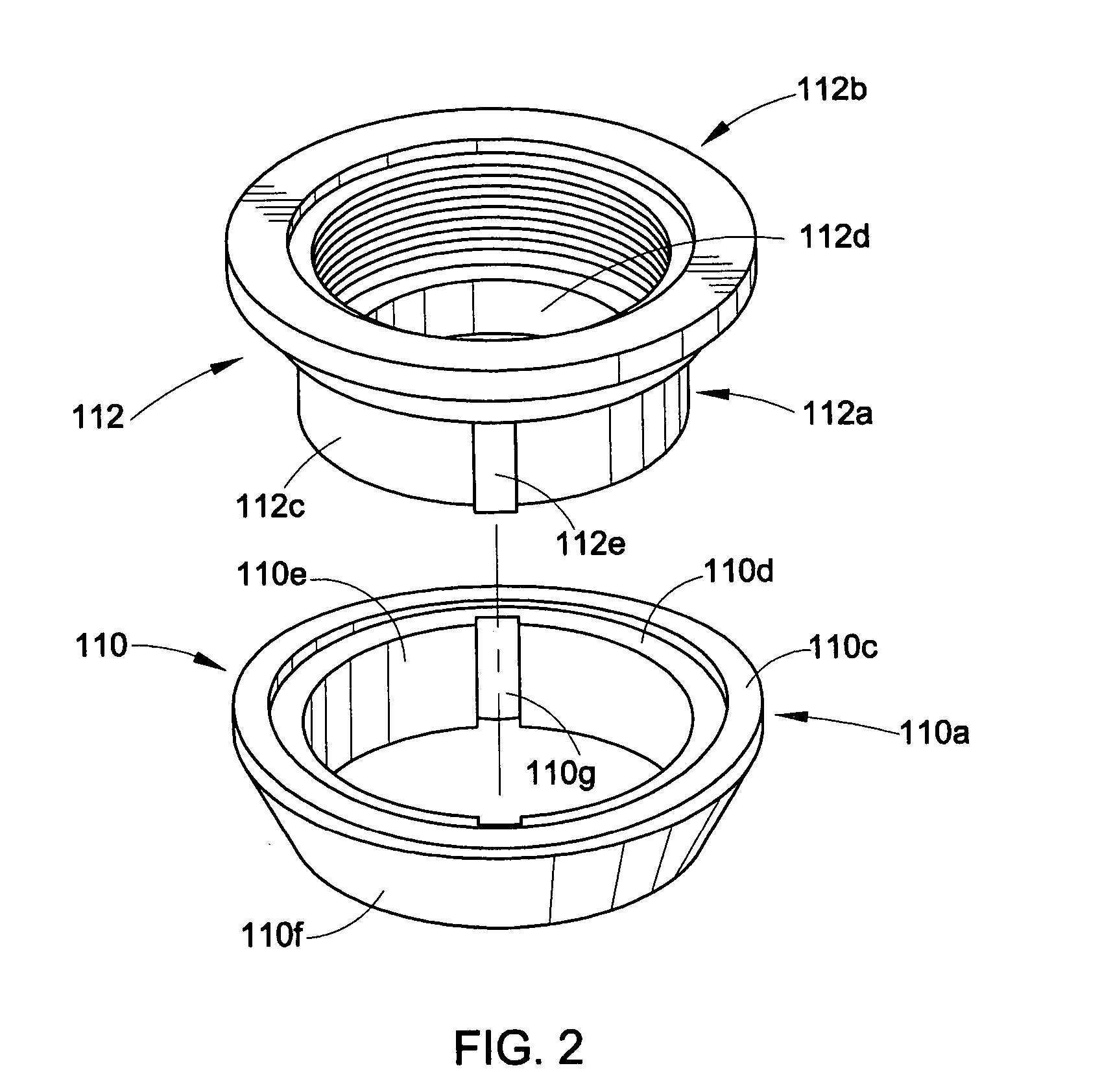 Filament-reinforced composite thermoplastic pressure vessel fitting assembly and method