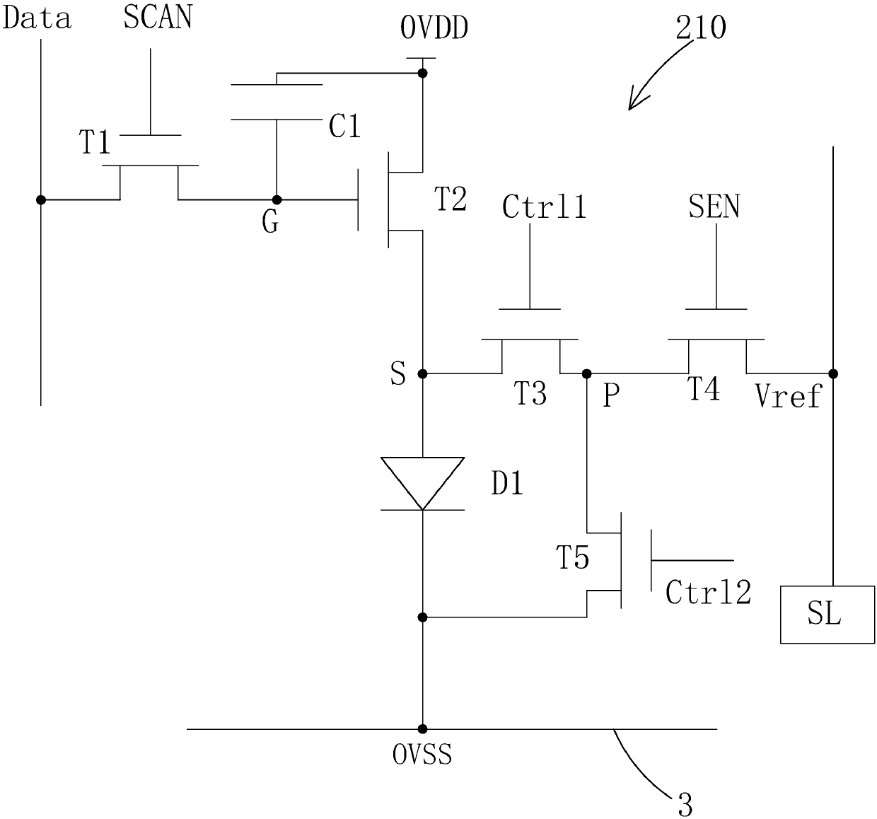 Compensation method for ovss voltage drop of oled display device and pixel driving circuit