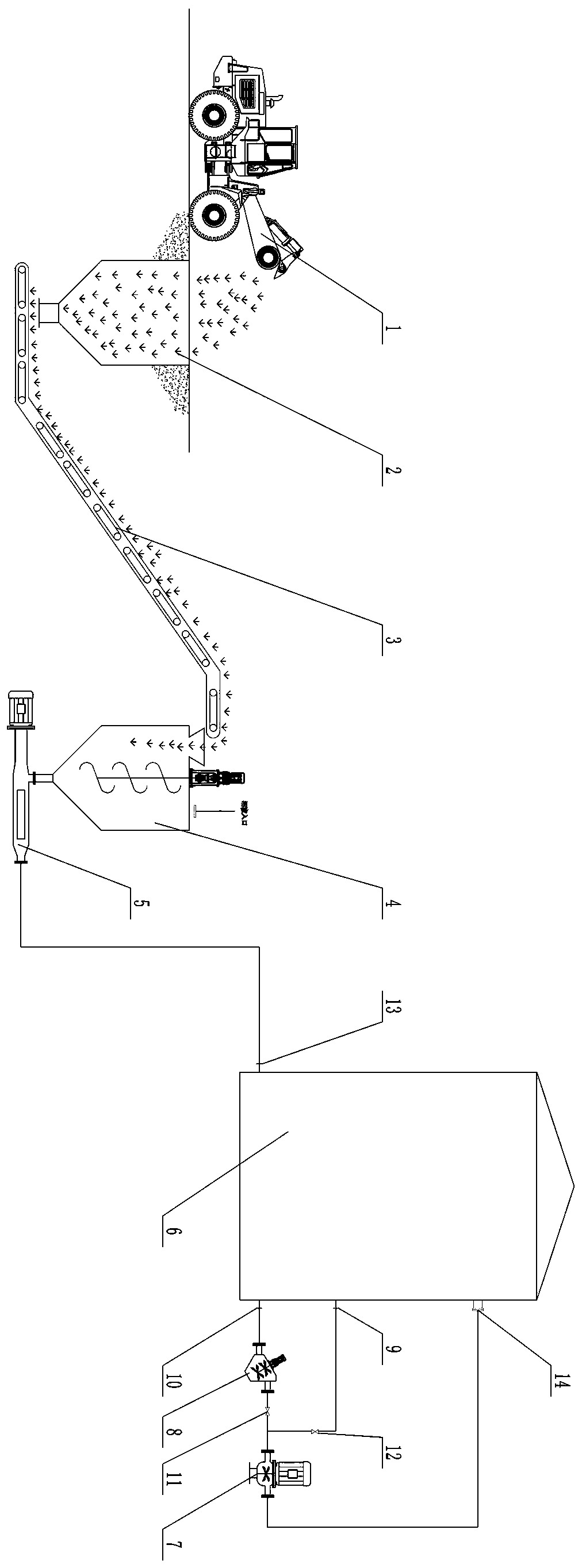 Ruminant type straw anaerobic fermentation system and fermentation method