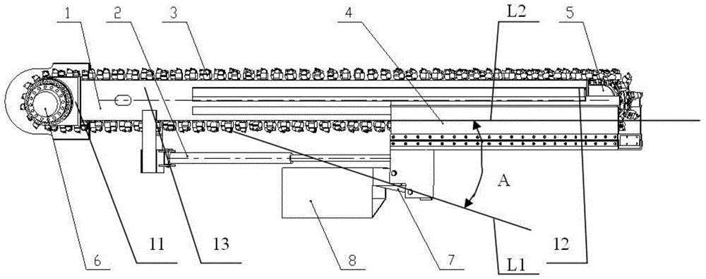 Chain type cutter assembly structure
