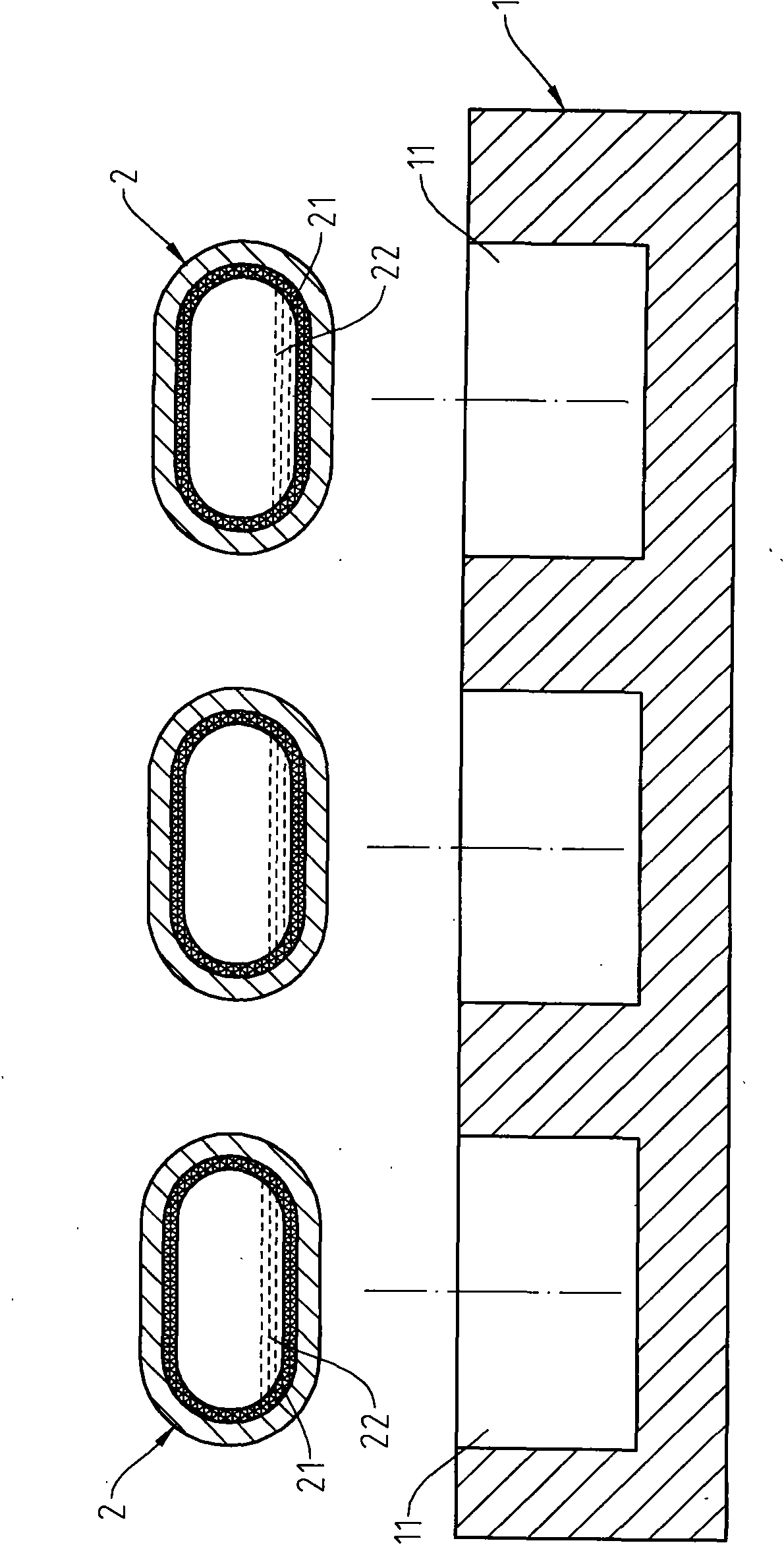 Equalizing plate structure
