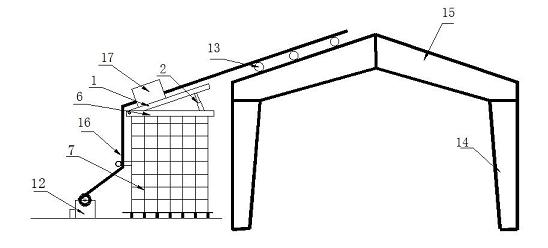 Overhead roof production system and overhead roof pavement method