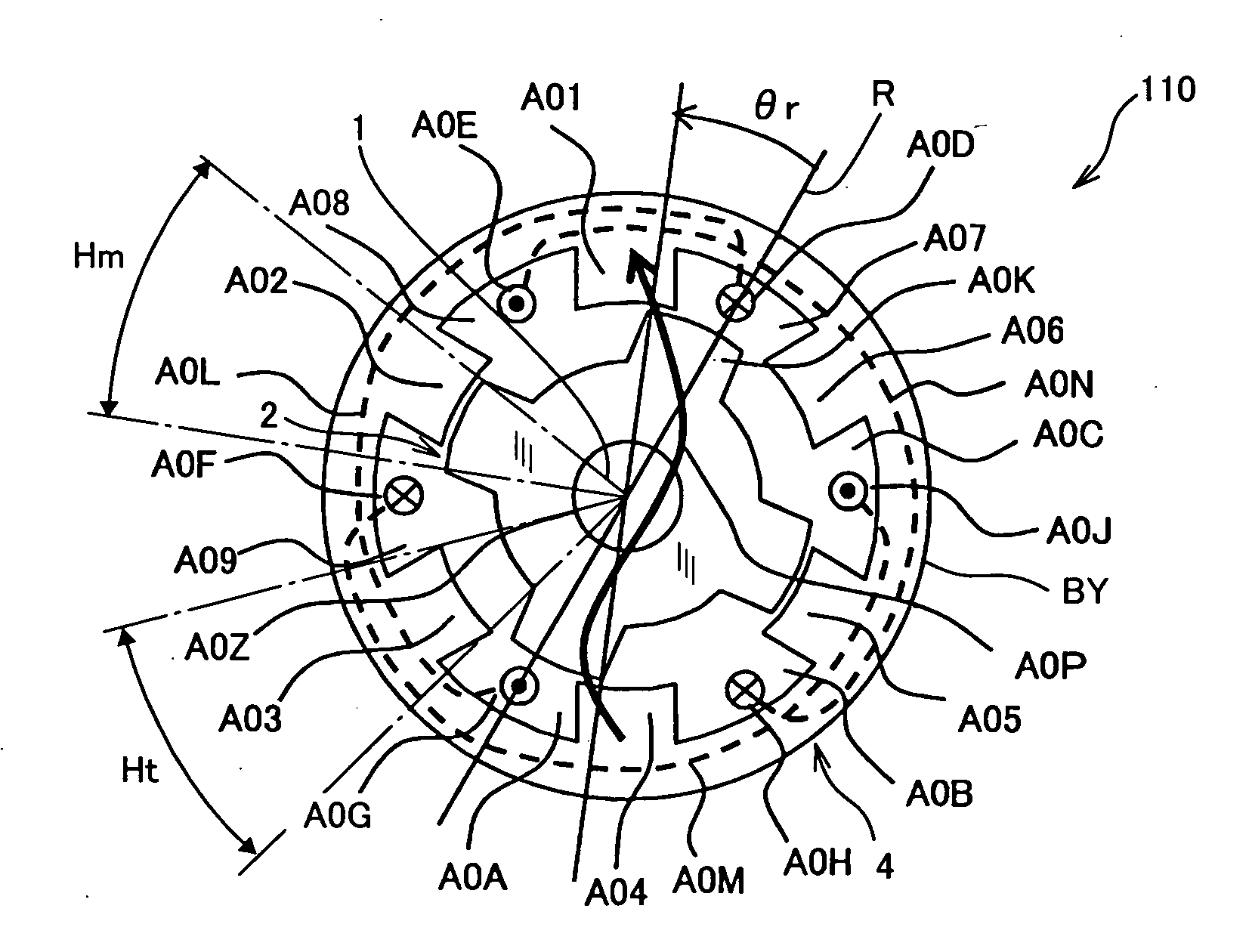Reluctance motor with improved stator structure