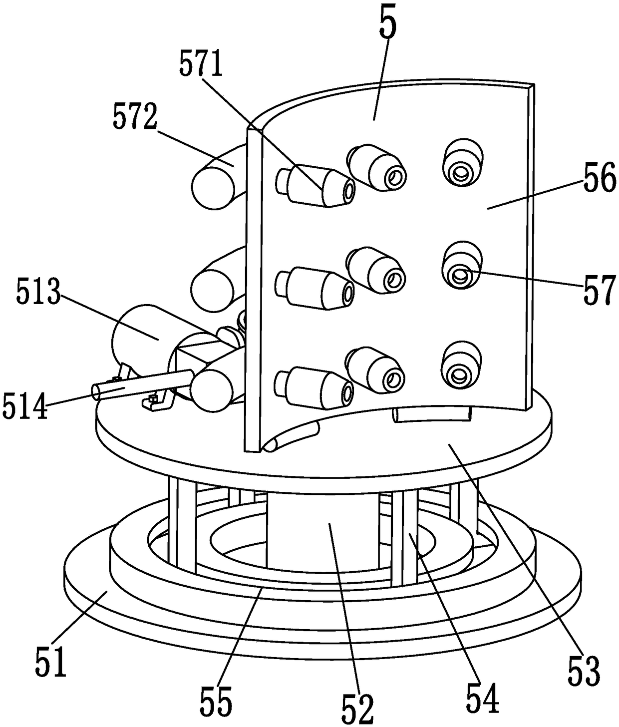 Automatic device for prevention and treatment of dust in quarry drilling perforation operation