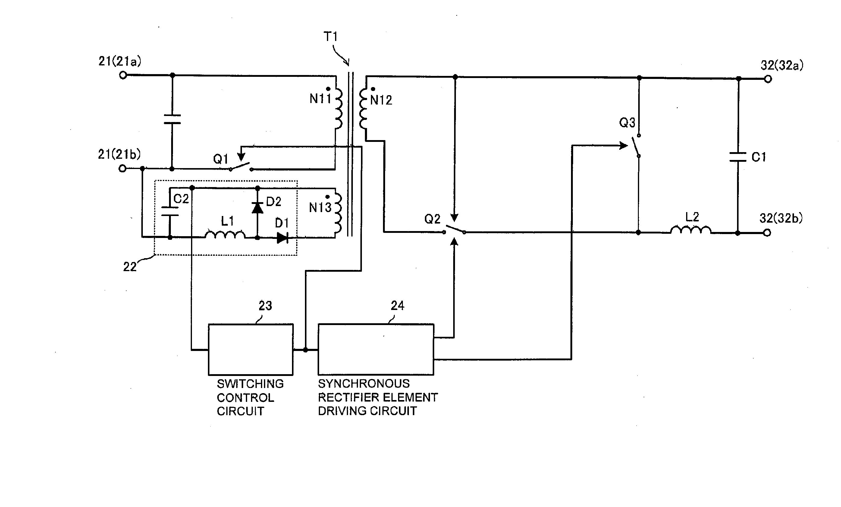 Synchronous rectifying forward converter
