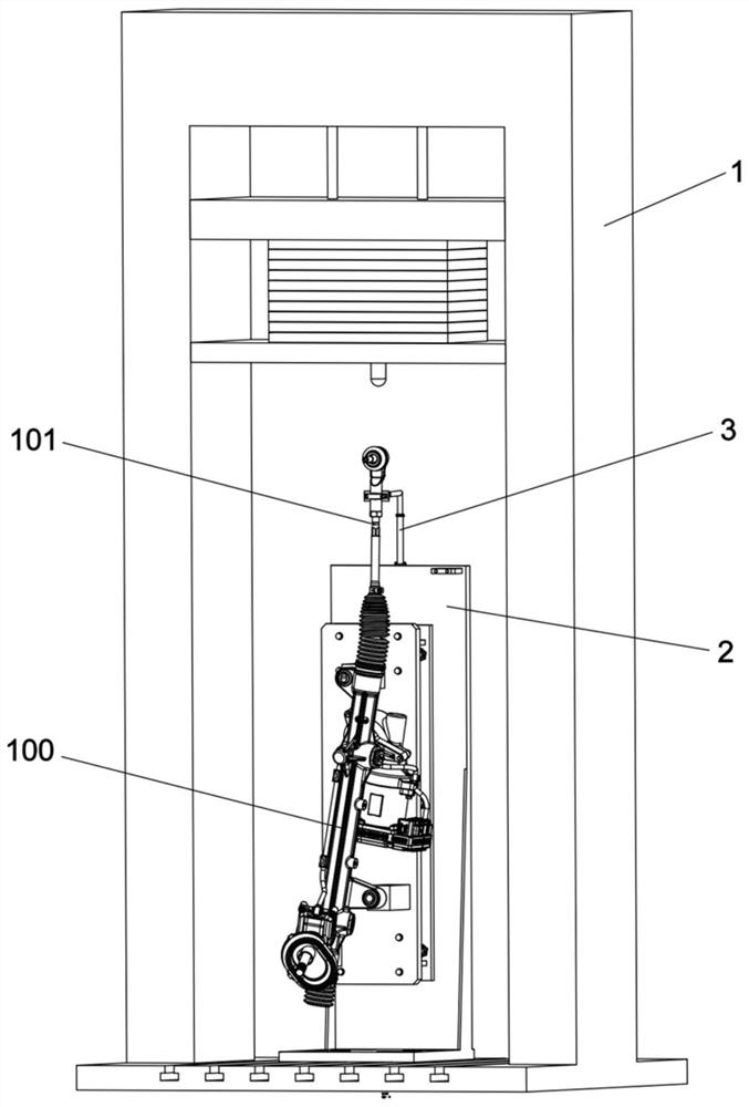 A steering gear impact test bench