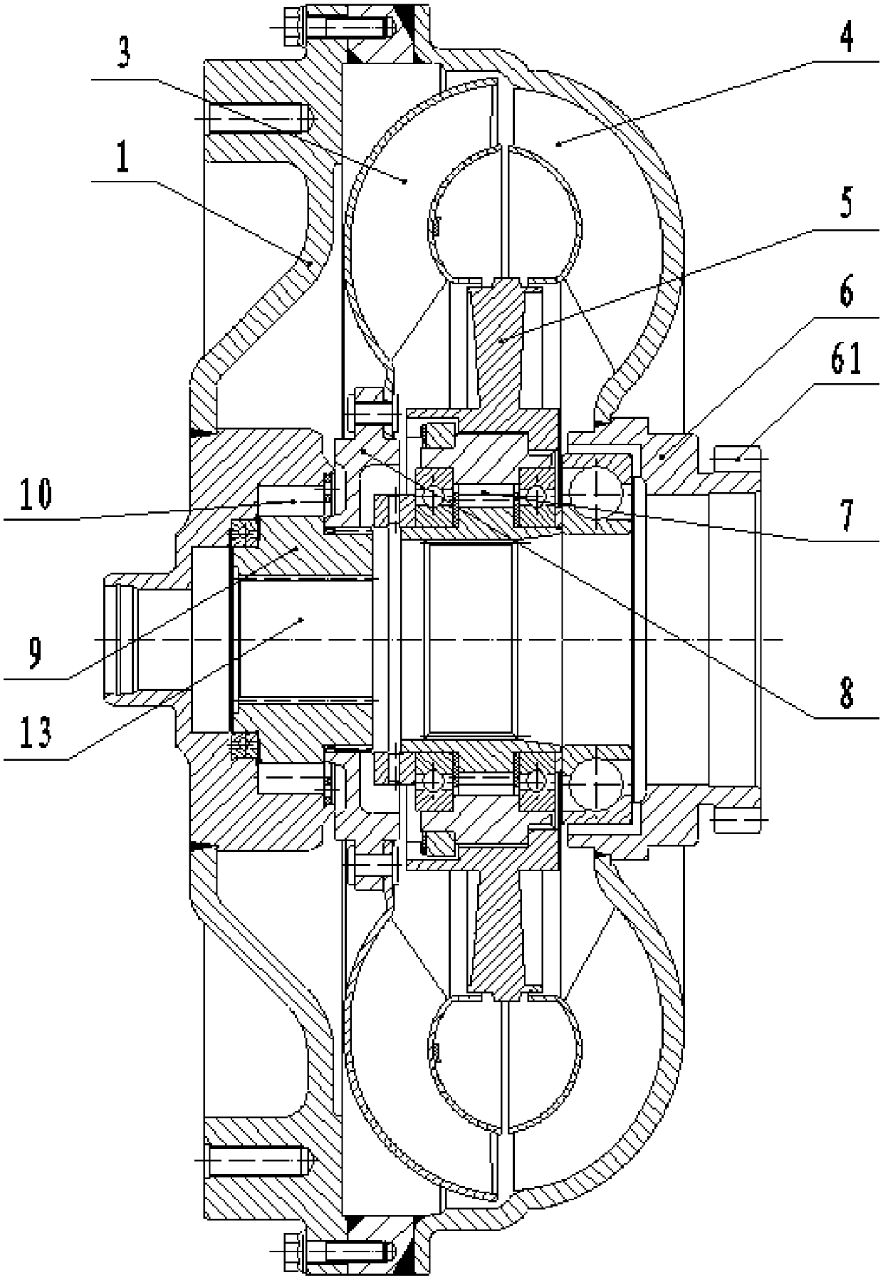 Hydraulic torque converter with reversing dragging function
