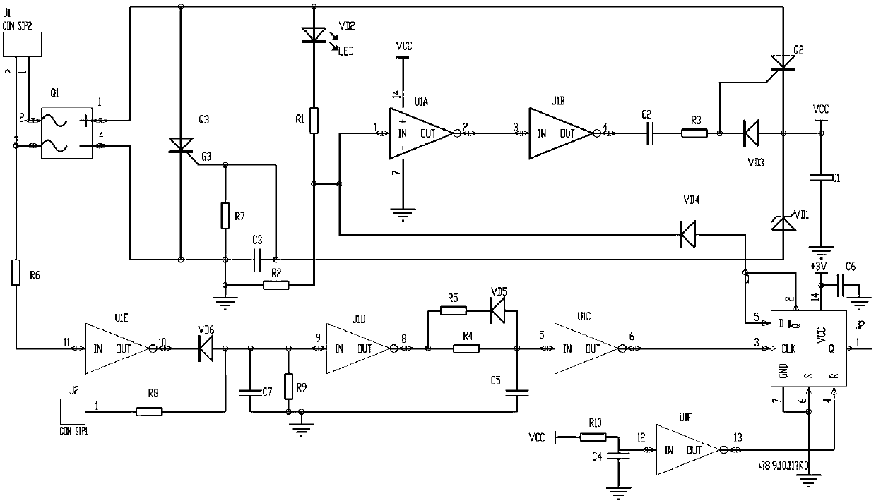 No-voltage-type electronic touch switch