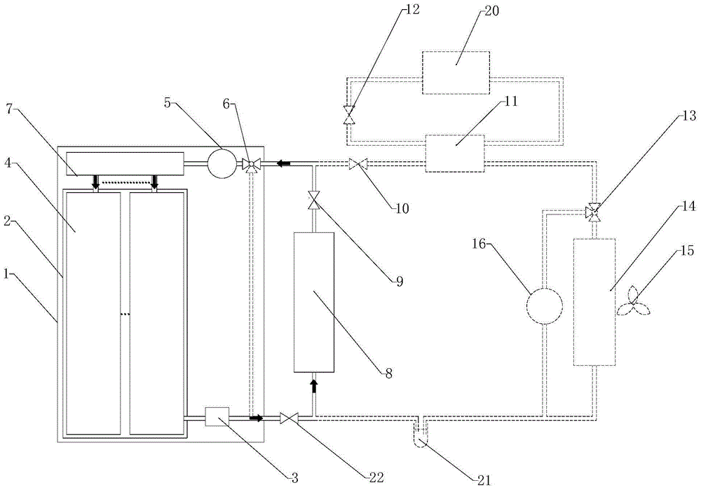 Thermal management system and working method for electric vehicle battery pack