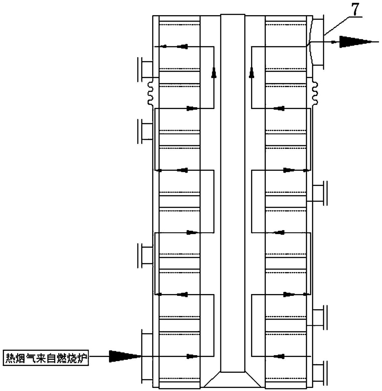 Self-weight spiral progressive type high-efficiency and energy-saving biomass pyrolysis furnace device