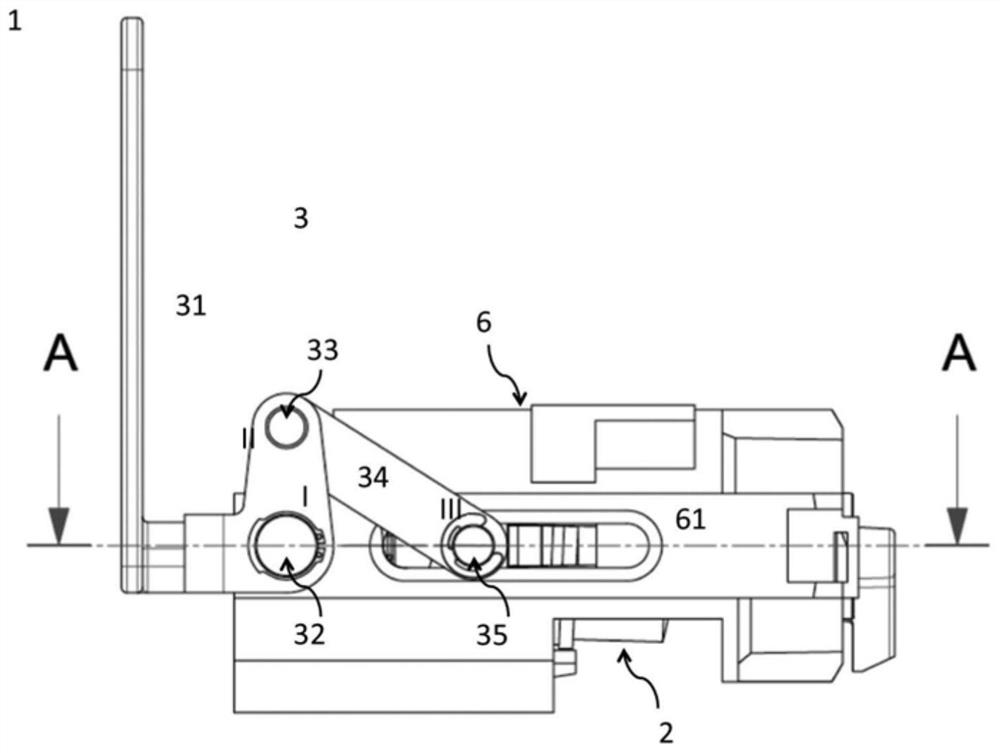 Extraction device with suitable collector chamber