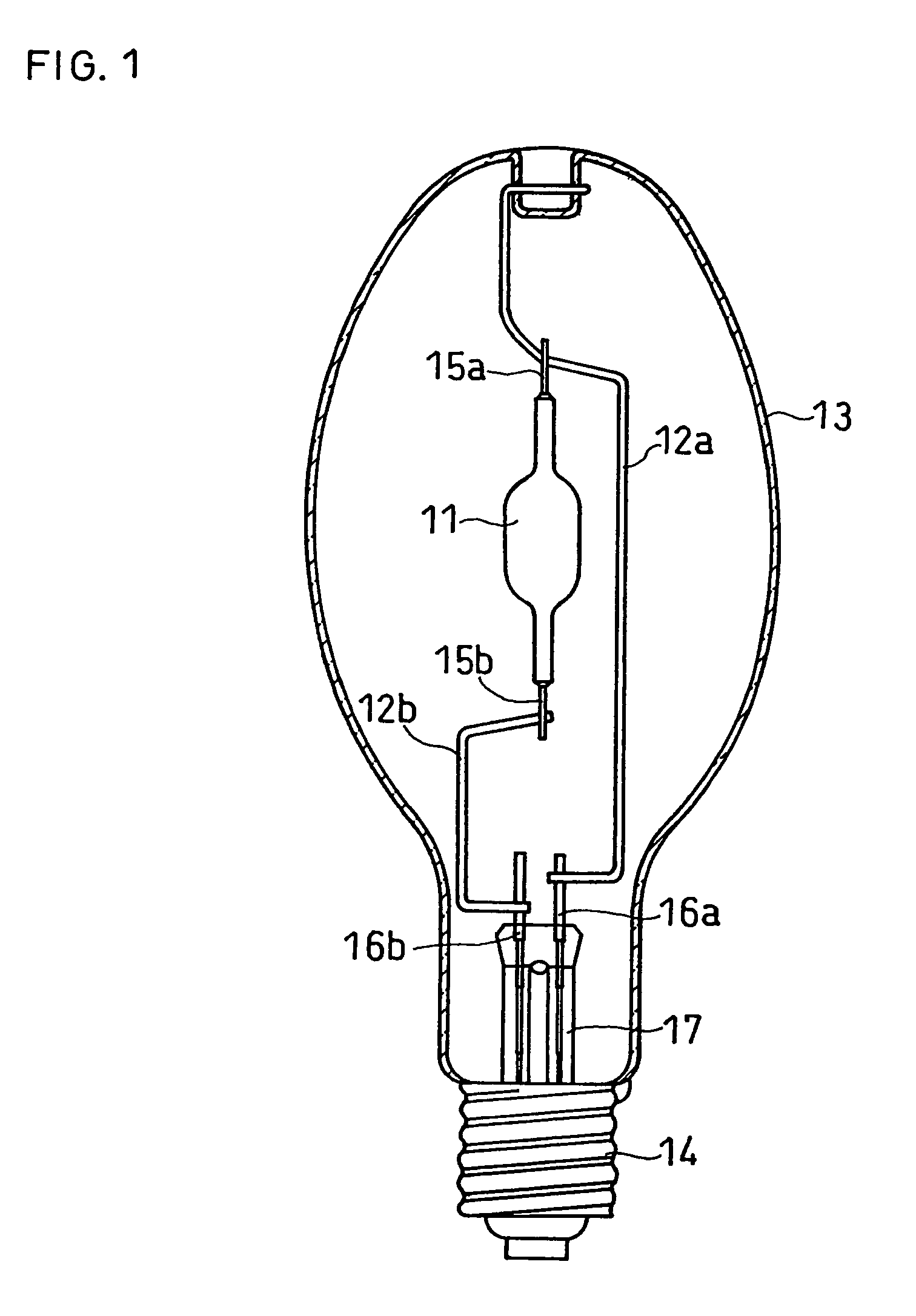 Metal vapor discharge lamp having configured envelope for stable luminous characteristics