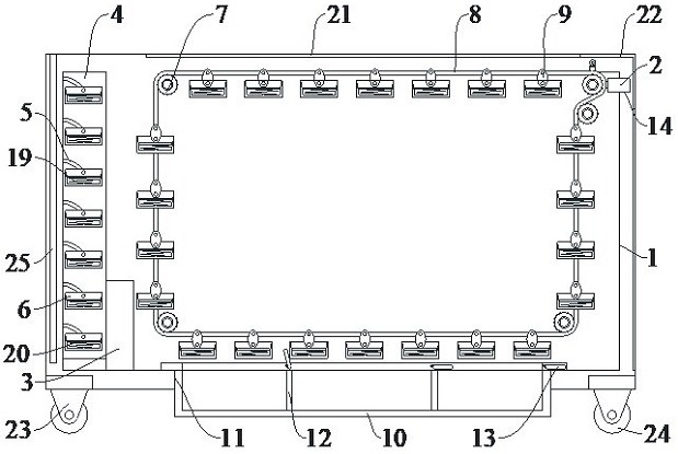 Industrial instrument conveying and storing device