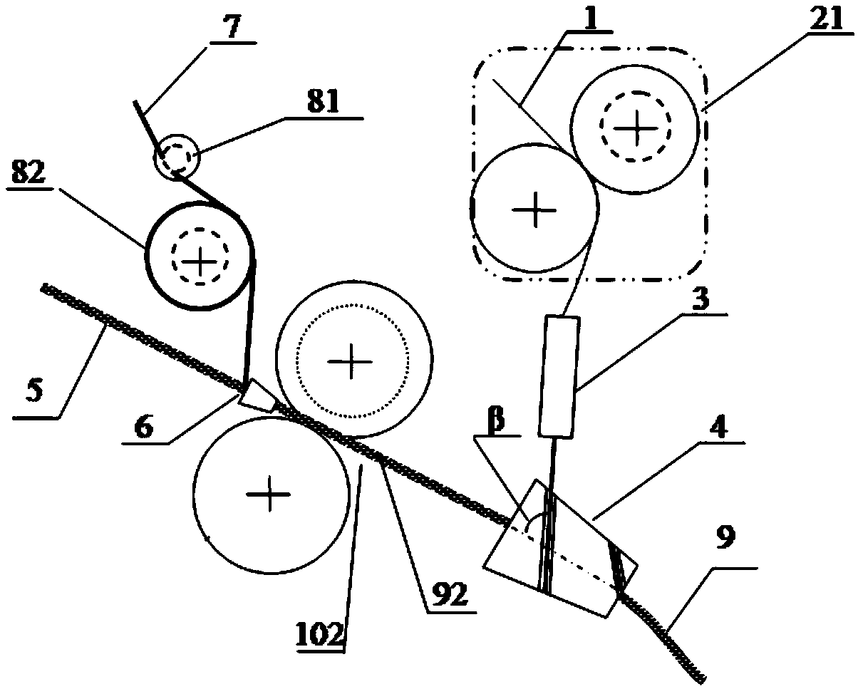 A three-axis cone type composite spinning device and method for negative Poisson's ratio yarn