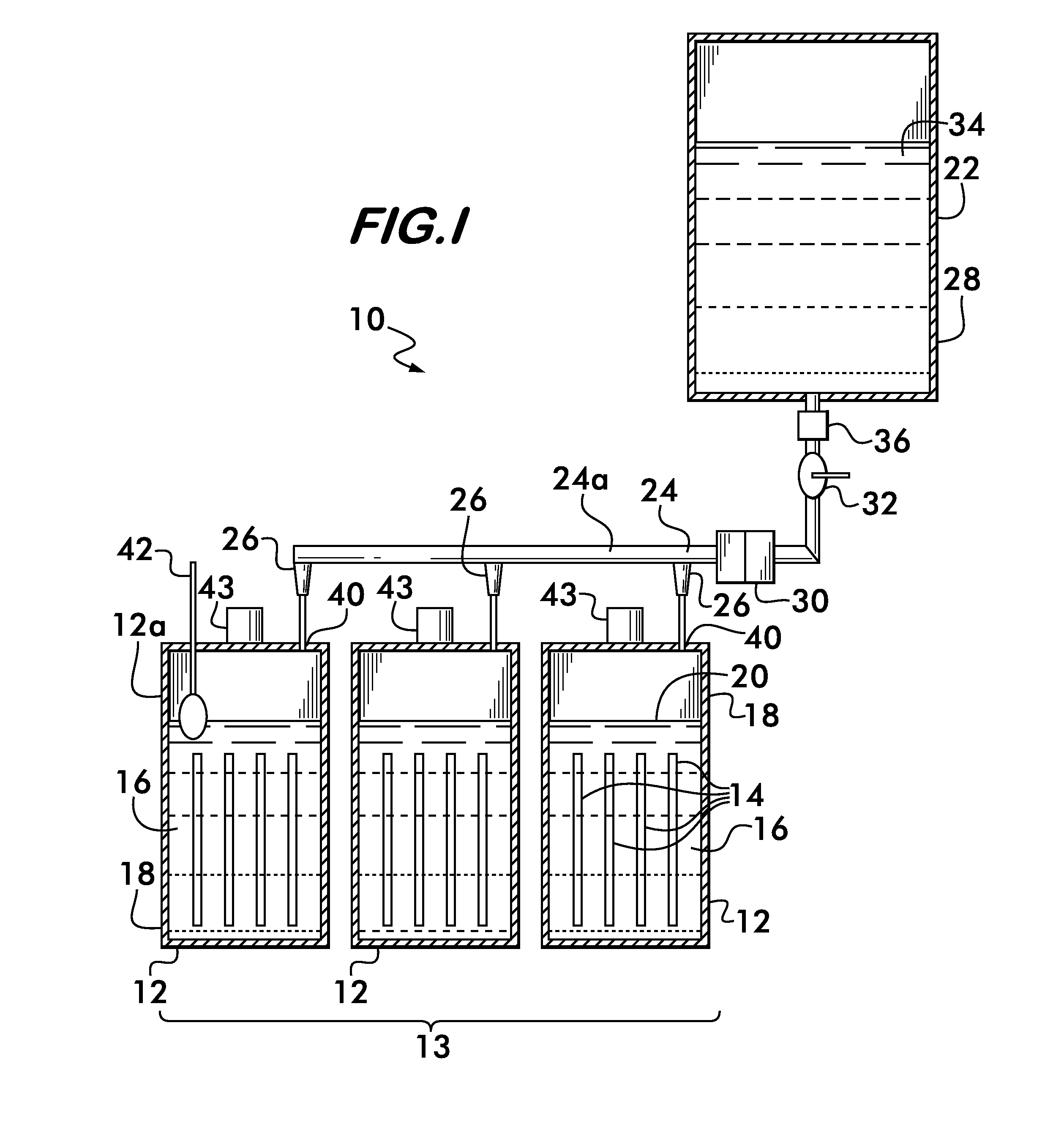 Battery watering system