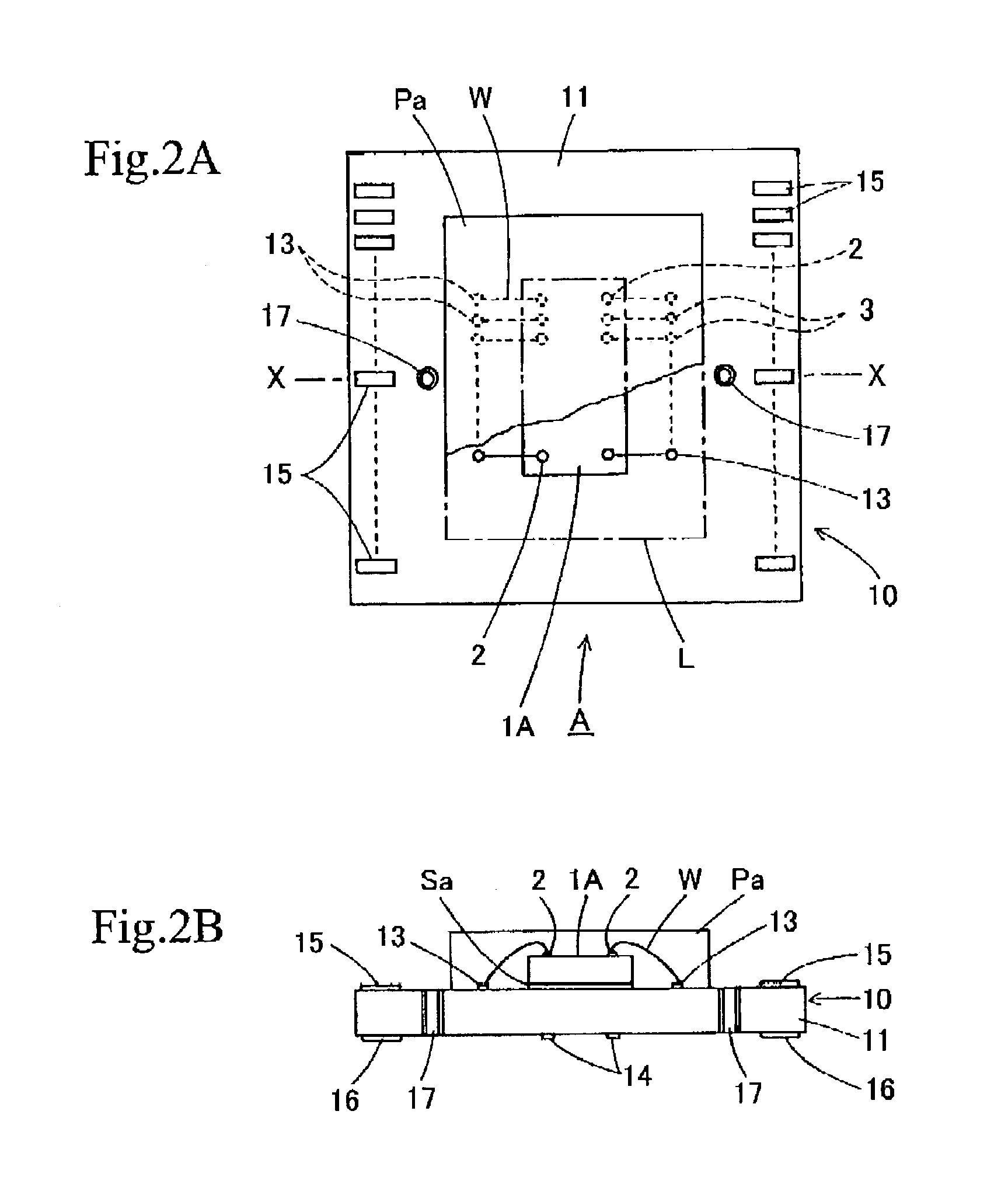 Semiconductor device and semiconductor module having external electrodes on an outer periphery