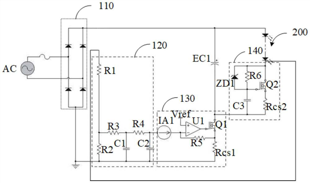 LED drive circuit, LED constant current driver and lighting equipment