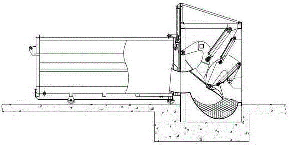 Swing rod garbage compression equipment