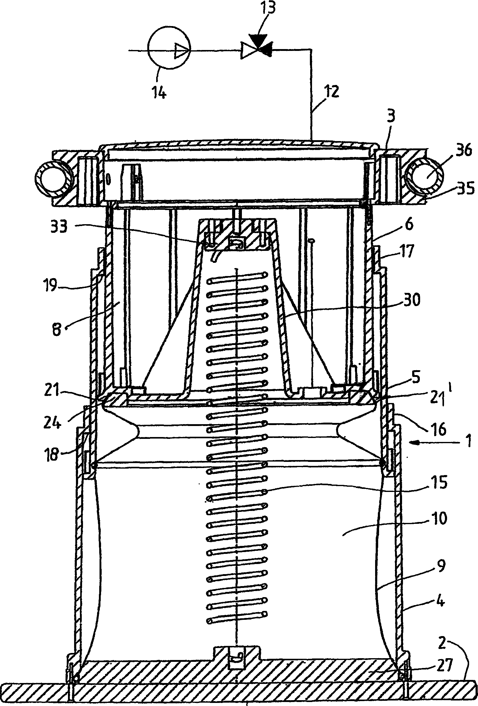 Pressing cylinder, preferably for use in a refuse compressor