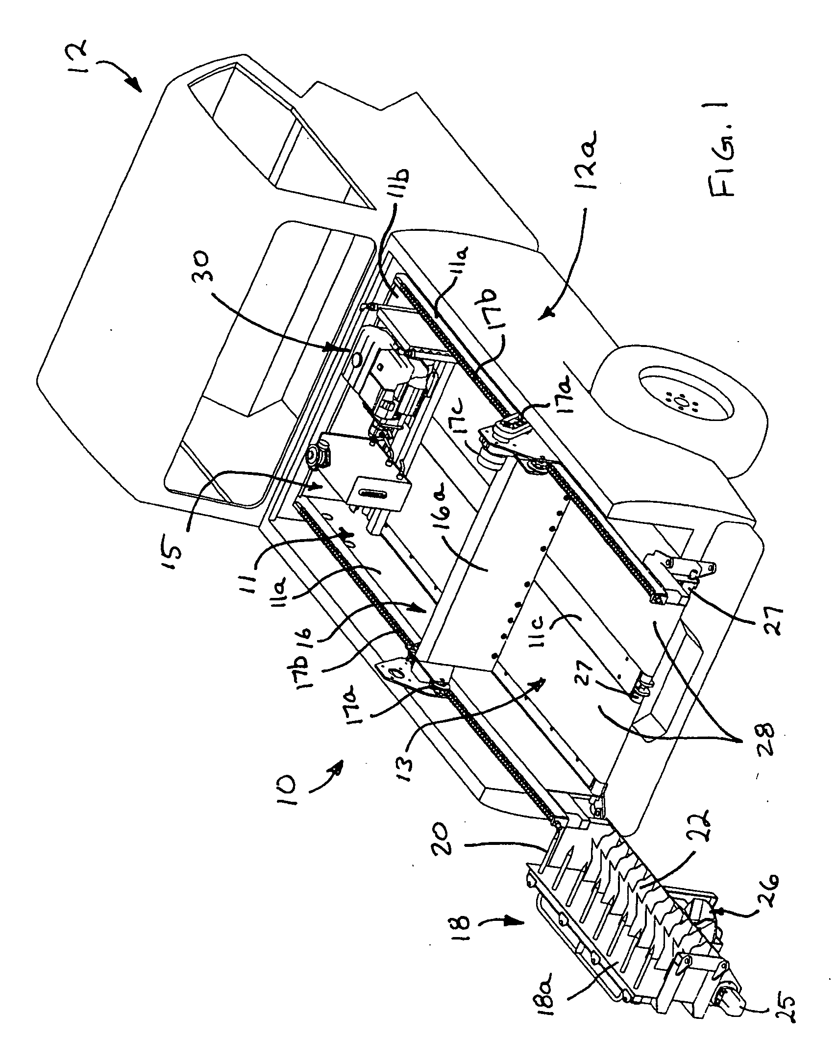 Material handling device for vehicle