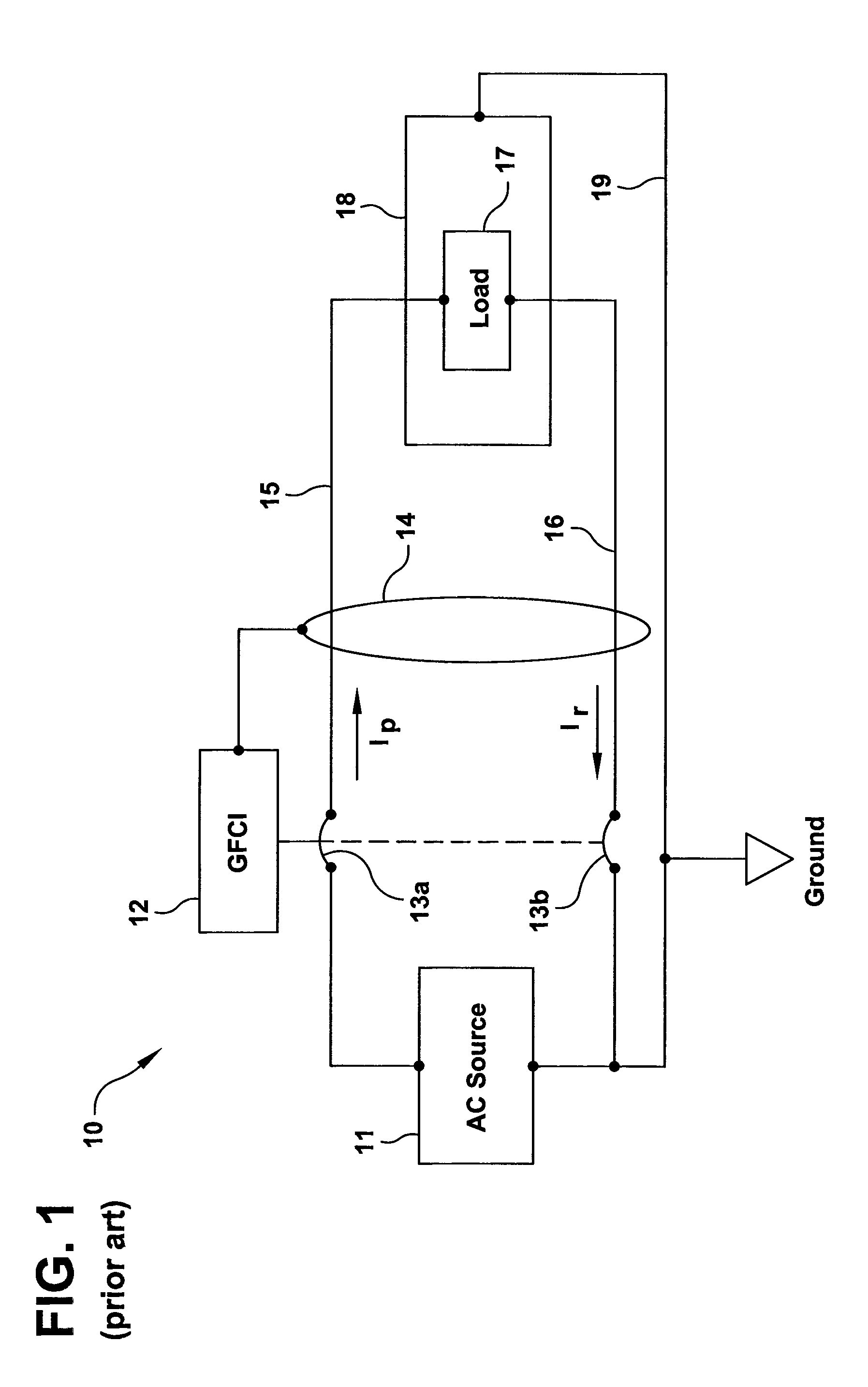 Ground fault detection device