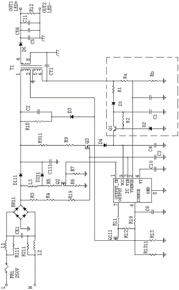 Power driving circuit of LED