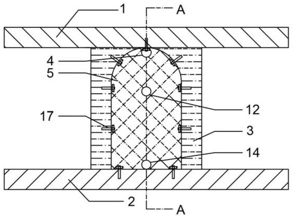 A mine explosion-proof trapezoidal airtight wall and its construction method