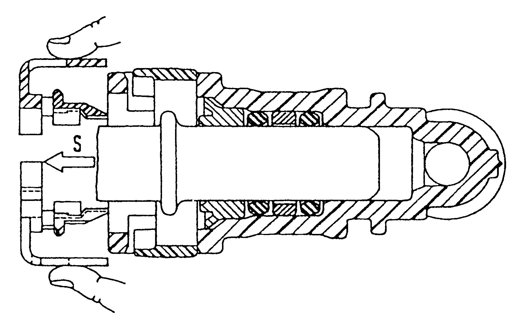 Detachable fast-coupling having an automatic assembly indicator