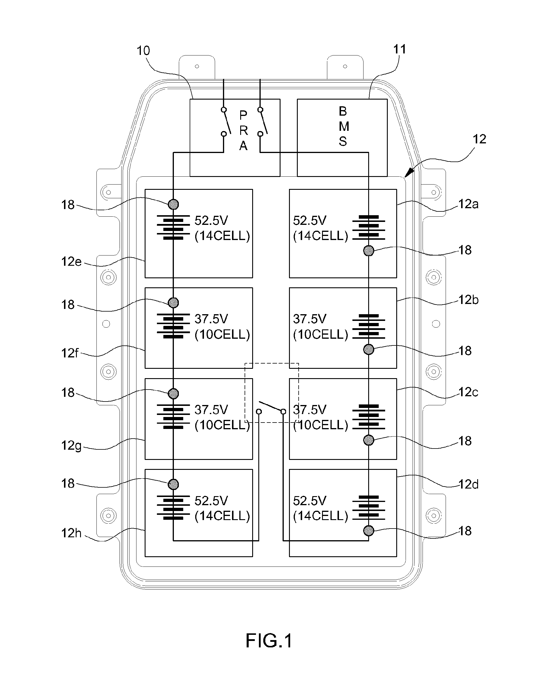 High voltage battery system for electric vehicle