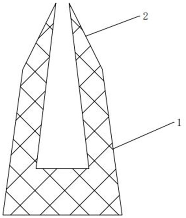 Wall formwork root U-shaped rubber plugging device and mounting structure thereof