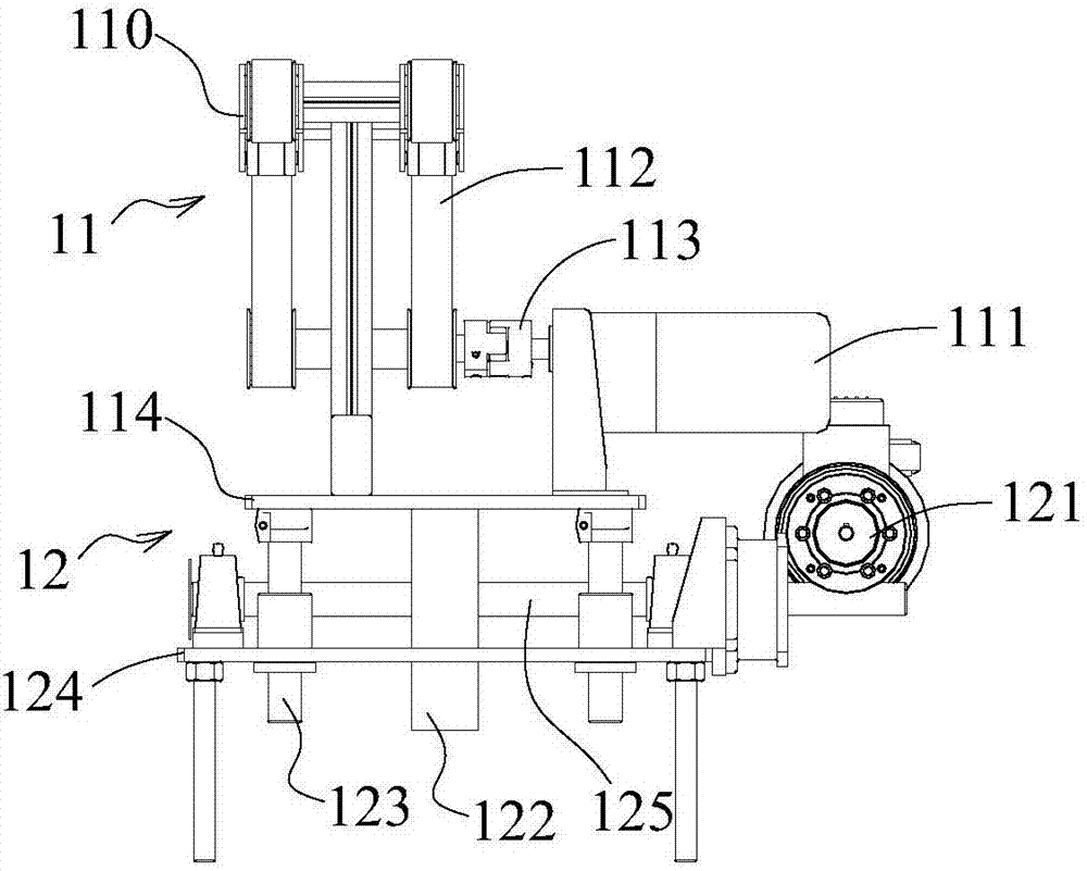 Jack-up transfer machine and working method thereof as well as automated conveying line