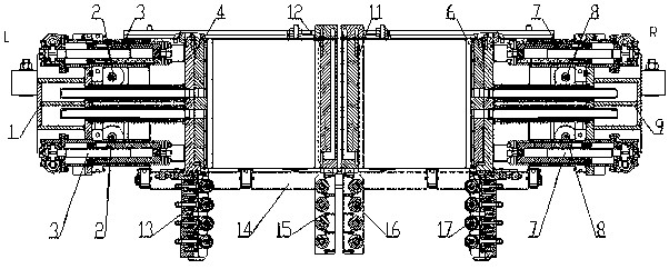 Crystallizer system for continuously casting double-flow plate blanks