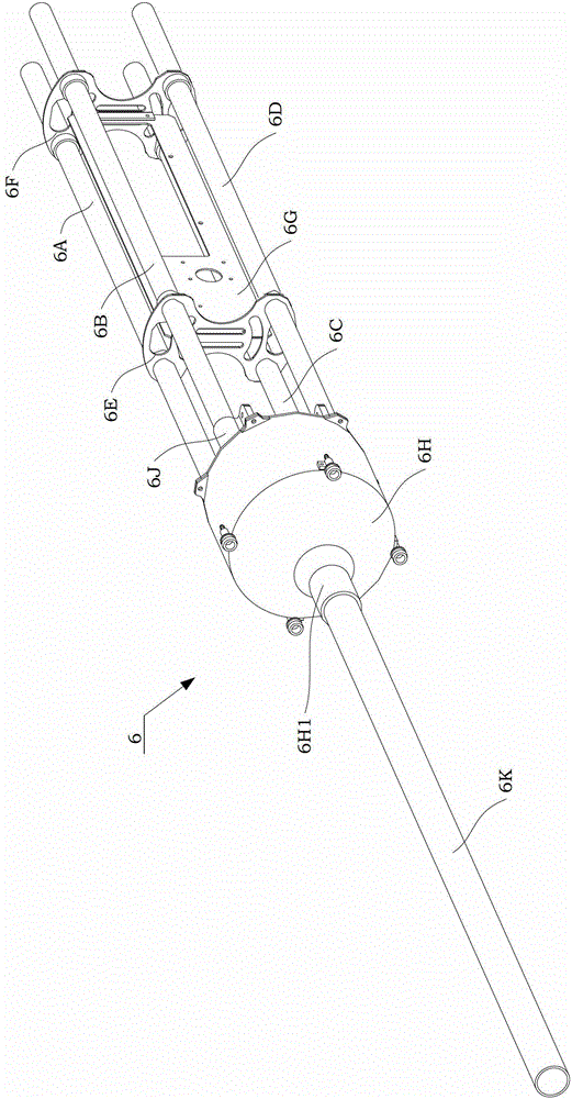 Erection girder body suitable for sea and air across amphibious unmanned aerial vehicle