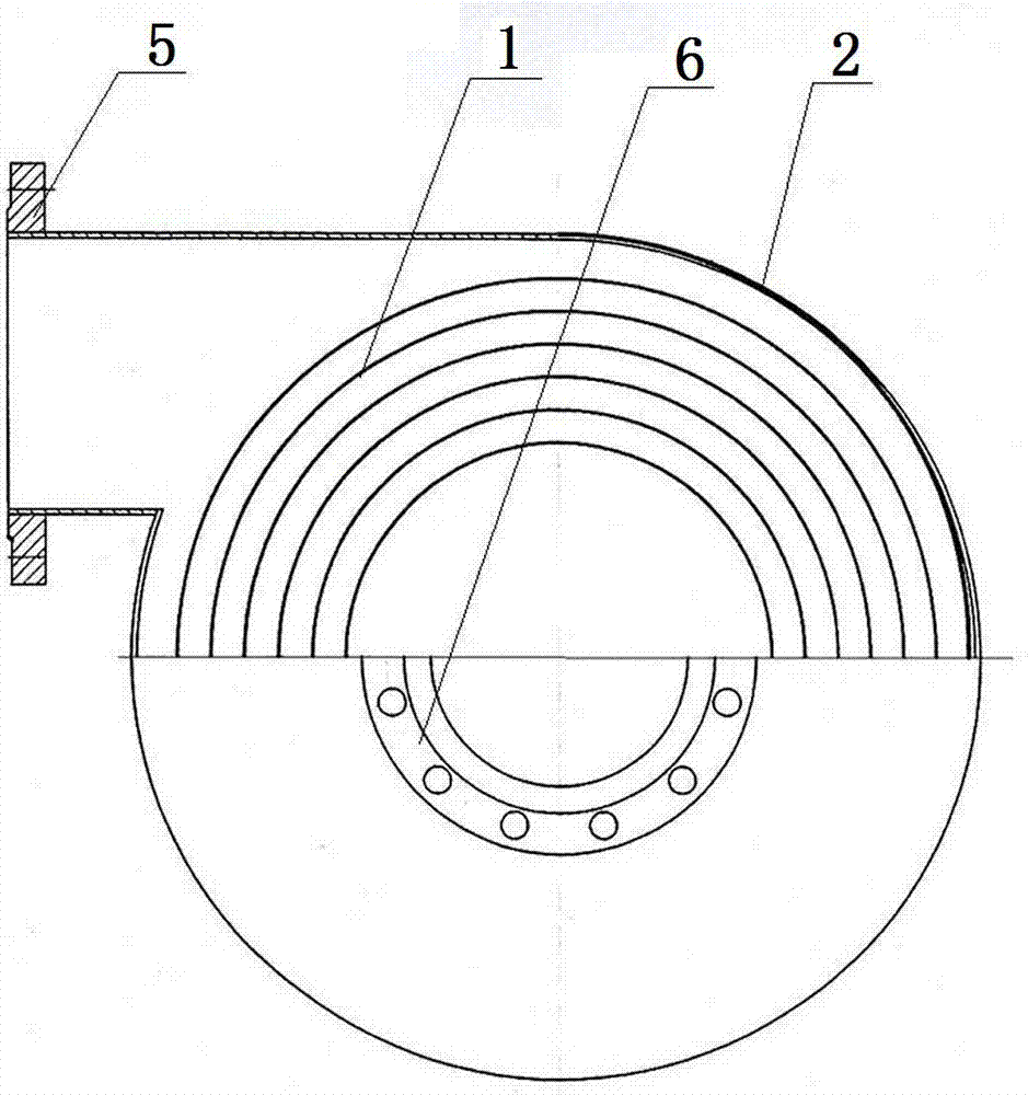 A high temperature gas spiral purification device